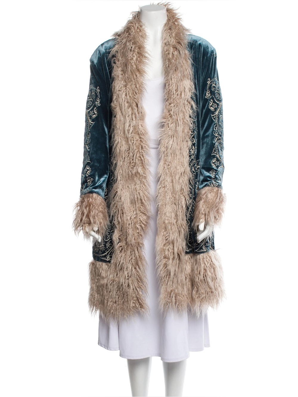 Free People Understated Leather Moon Glow Coat Size L NWT - Picture 2 of 7